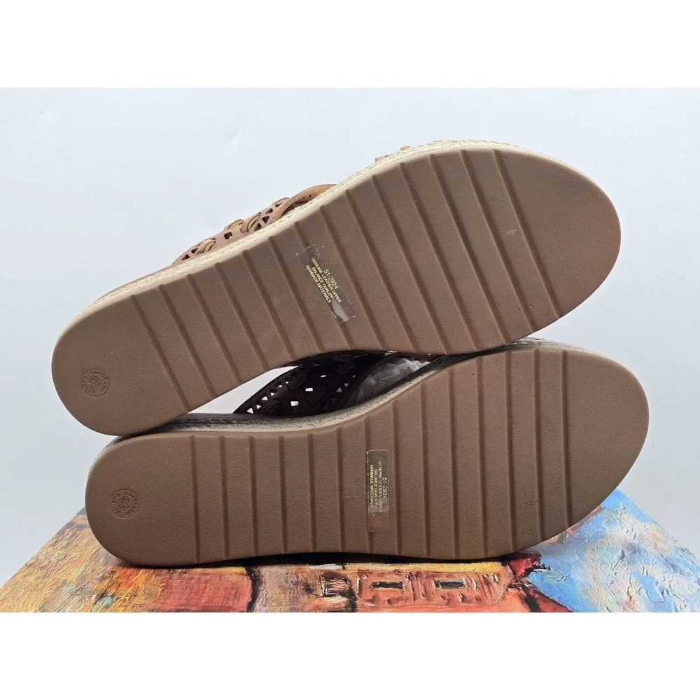 New BELLA VITA Women's Exa-Italy Espadrille Slide Sandal Suede Leather‎ Size 8 M